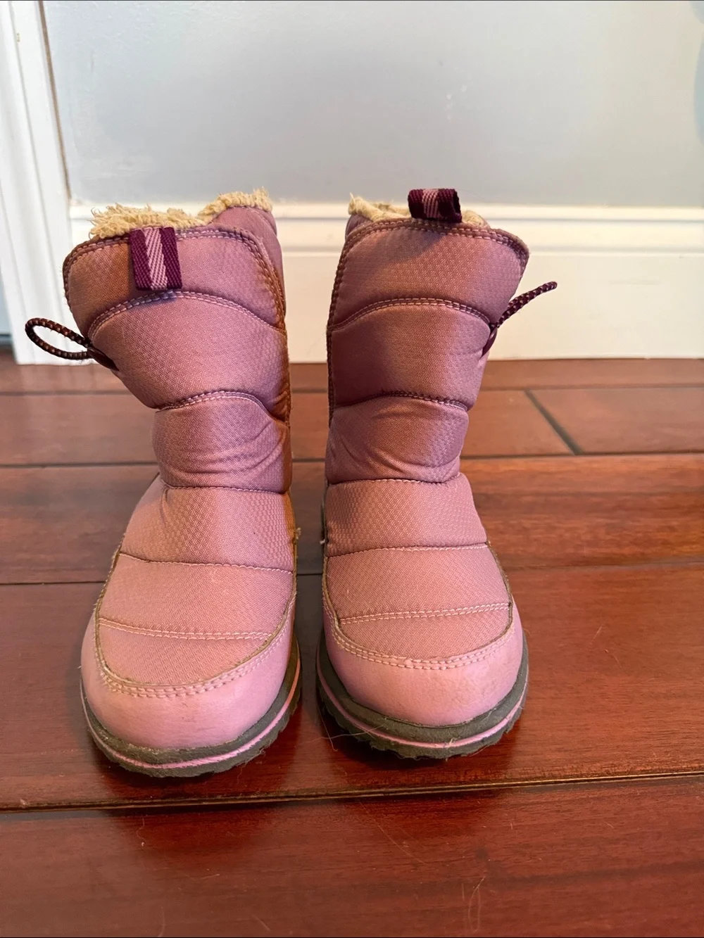 L.L. Bean Girls' Pink and Plum Insulated Snow Boots
